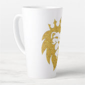Lion met kroon - Gold Style 1 Latte Mok (Linkerhoek)