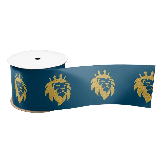 Lion met kroon - Gold Style 1 Lint (Spoel)