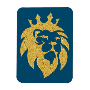 Lion met kroon - Gold Style 1 Magneet