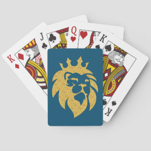 Lion met kroon - Gold Style 1 Pokerkaarten