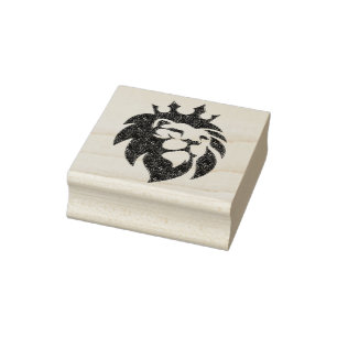 Lion met kroon - Gold Style 1 Rubberstempel