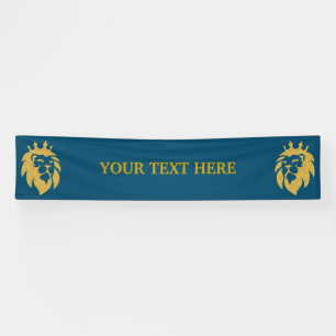 Lion met kroon - Gold Style 1 Spandoek