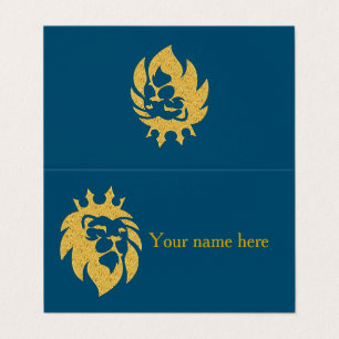 Lion met kroon - Gold Style 1 Visitekaartjes