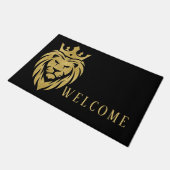 Lion met kroon - gouden stijl 3 deurmat (Schuin)