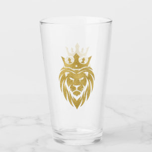 Lion met kroon - gouden stijl 3 glas
