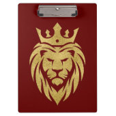 Lion met kroon - gouden stijl 3 klembord (Voorkant)