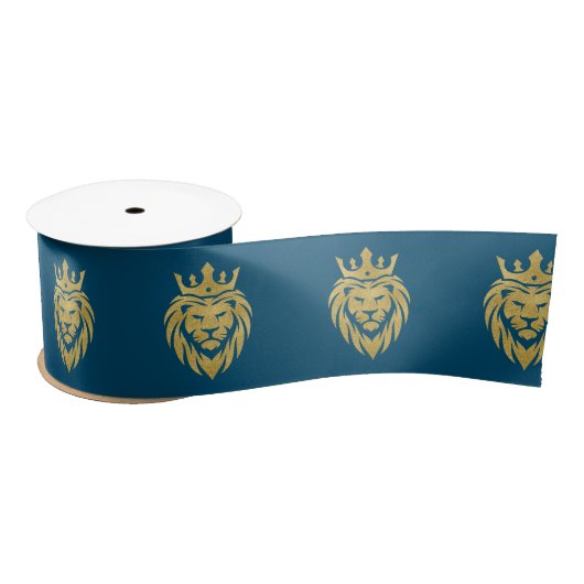 Lion met kroon - gouden stijl 3 lint (Spoel)