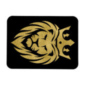 Lion met kroon - gouden stijl 3 magneet (Horizontaal)