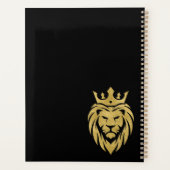 Lion met kroon - gouden stijl 3 planner (Achterkant)