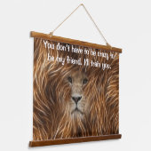 Lion met lange haar hangend wandkleed (Gebogen)