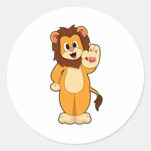 Lion met Mane Ronde Sticker