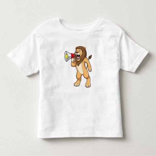 Lion met microfoon kinder shirts (Voorkant)