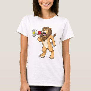 Lion met microfoon t-shirt