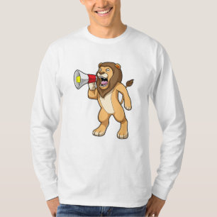Lion met microfoon t-shirt