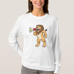 Lion met microfoon t-shirt