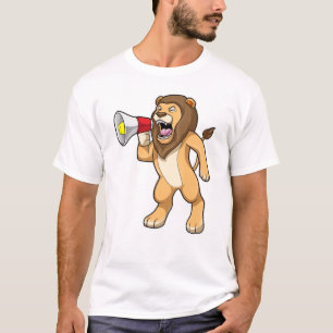Lion met microfoon t-shirt