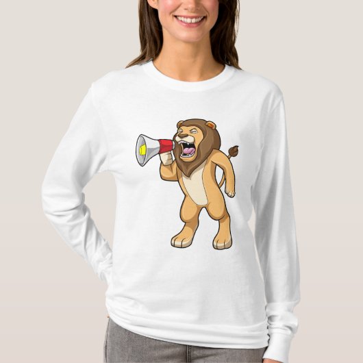 Lion met microfoon t-shirt (Voorkant)