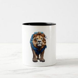 Lion Mok Mozaïek Glas in lood Ontwerp