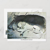 Lion Monument, Lucerne Briefkaart (Voorkant / Achterkant)