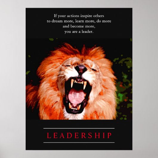 Lion Motivatie Leadership Poster (Voorkant)