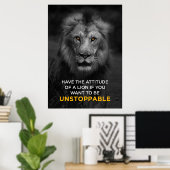 Lion Motivatie Poster (Thuiskantoor)