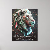 Lion Motivation Quote Canvas Afdruk (Voorkant)