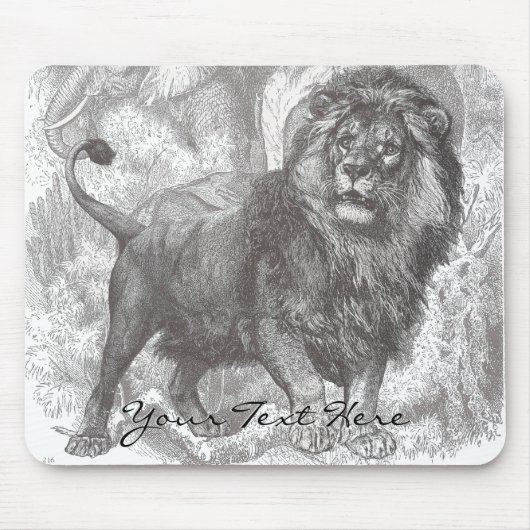 Lion Mousepad Muismat (Voorkant)
