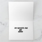 LION NAP FUNNY CARTE D'ANNIVERSAIRE (Intérieur)