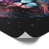 Lion Nebular - Graffiti Neon Ink Splash Sweatshirt Poster (Hoek)