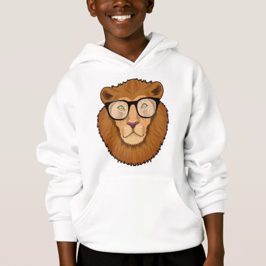 Lion Nerd avec lunettes (Devant)