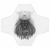 Lion noir avec couronne Antlers et monogramme (Plat)