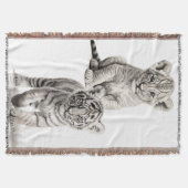 Lion noir & blanc bébé et couverture jetable de ti (Devant)