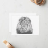 Lion Note Card Notitiekaartje (Voorkant / Achterkant in situ)