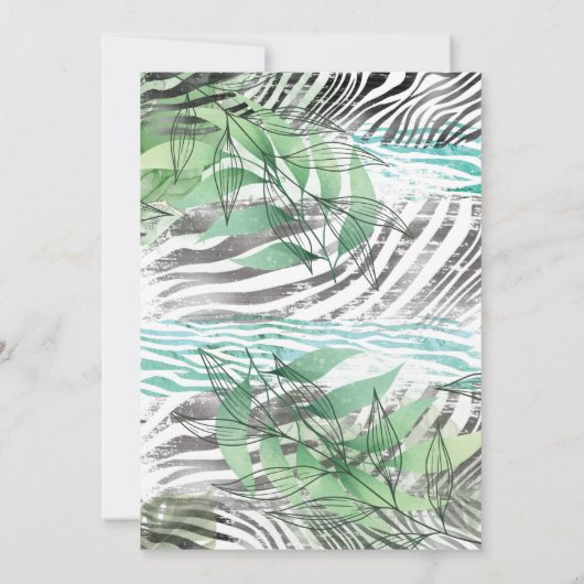 Lion Oerwoud Cute Second Birthday Invitation Kaart (Achterkant)