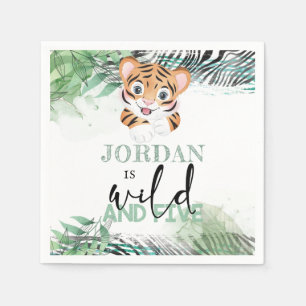 Lion Oerwoud Personalized 5th Birthday Napkins Servet