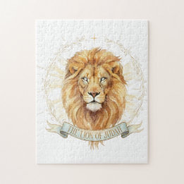 Lion of Judah Biblical Watercolor Jigsaw Puzzle  Legpuzzel