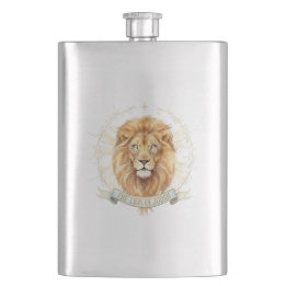 Lion of Judah Classic 8oz Stainless Steel Flask Flacon