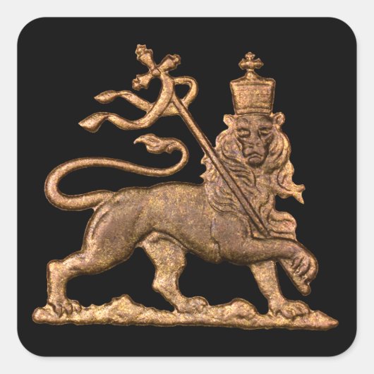 Lion of Judah - Haile Selassie - Jah Rasta Sticker (Voorkant)