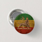Lion of Judah - Haile Selassie - Rastafari Button (Voorkant /achterkant)