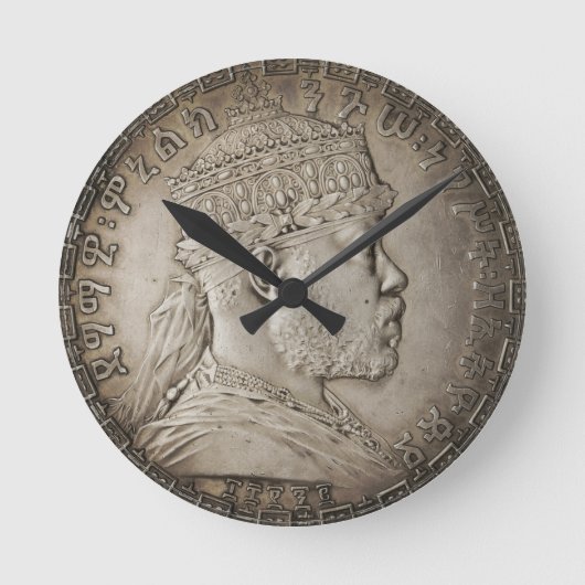 Lion of Judah Jah Army Menelik II Rasta Roots Ronde Klok (Voorkant)