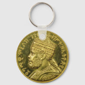 Lion of Judah Jah Army Menelik II Rasta Roots Sleutelhanger (Voorkant)