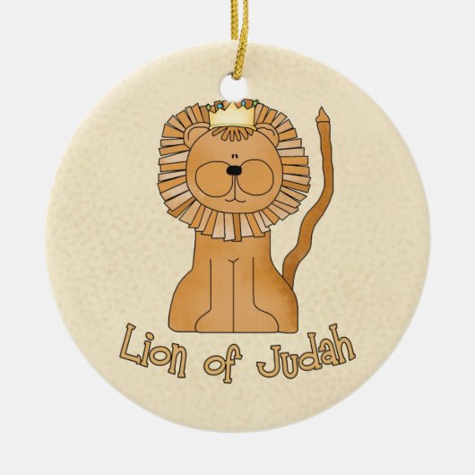 Lion of Judah Keramisch Ornament (Voorkant)