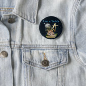 Lion of Judah Ronde Button 5,7 Cm (In situ)