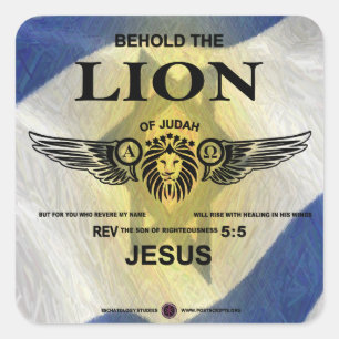 Lion of Judah Vierkante Sticker