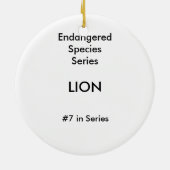 Lion Ornament ~ Endangered Species Series (Achterkant)