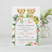 Lion ou lionne Genre Reveillez Invitation (Debout devant)