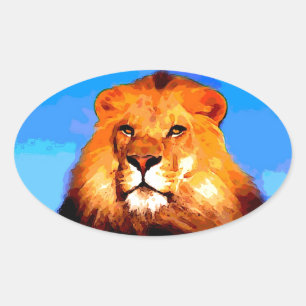 Lion Ovale Sticker