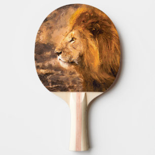 Lion Painting Golden King Art Tafeltennisbatje
