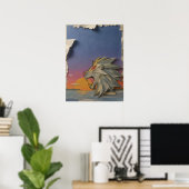 Lion Paper Cut Art Poster - Fierce 3D Animal Wall (Bureau à domicile)