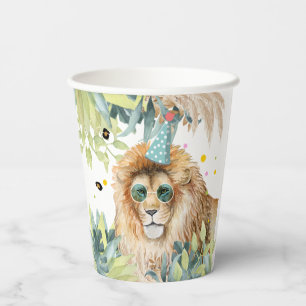 Lion Party Dieren Verjaardag Zoo Safari Papieren Bekers